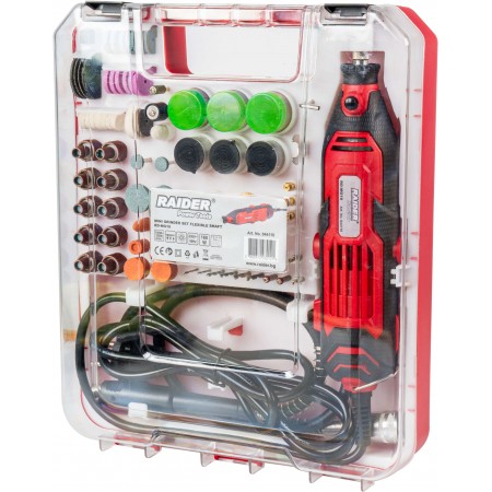 Електрически многофункционален инструмент Raider RD-MG10, 160 W, 3.2 мм, с жило и 189 аксесоара