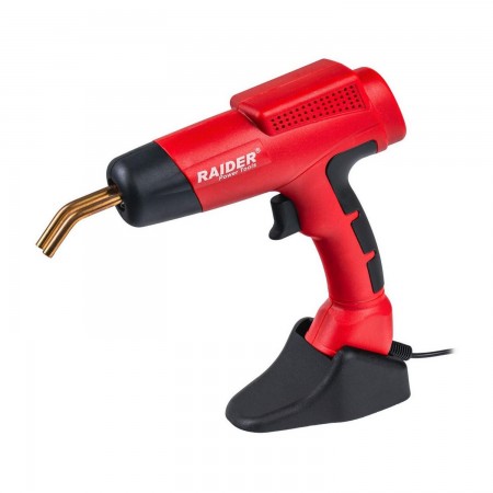 Пистолет за лепене на пластмаса Raider RD-HSPW03, 120 W, 700°C, с 200 скоби, аксесоари и куфар, 076208