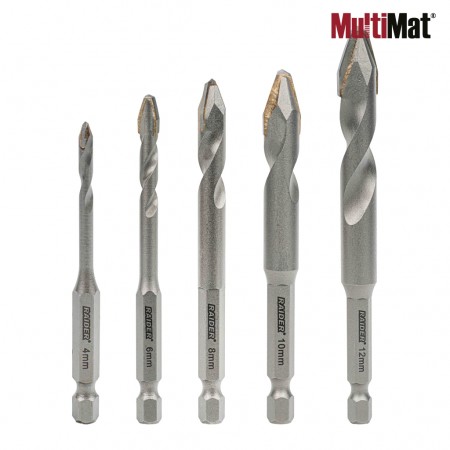 Комплект мултифункционални свредла Raider MultiMat® Asymmetrical, 5 бр., Ø4/6/8/10/12 mm, 159947