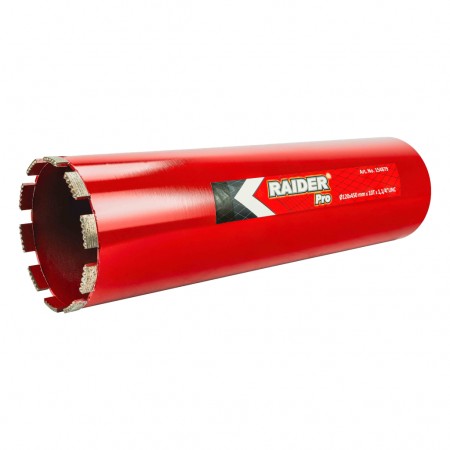 Диамантена боркорона за бетон Raider Pro RDP, Ø 120 x 450 mm, 10T, 1.1/4" UNC, 154879