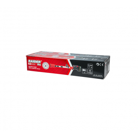 Акумулаторна помпа за вода Raider 20 V, 2760 л/ч, 11 м, без батерия и зарядно, 075754