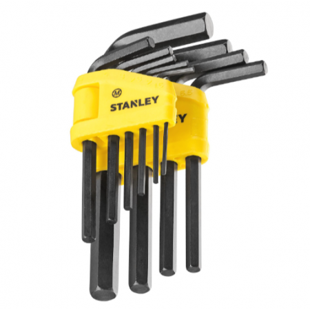 Ключ Г-образен Stanley метричен 6-стен/6-стен комплект 1.5-10 мм, 10 бр., ISO 2936