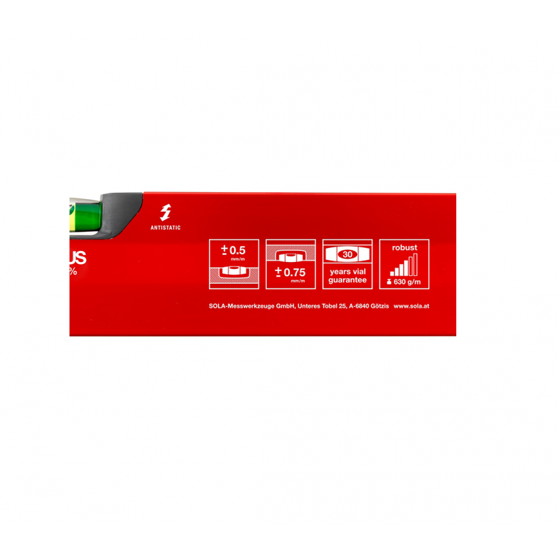 Нивелир алуминиев кутия Sola Box Level 400 мм, 0.5 мм/м, BIG X 40 - Нивелири