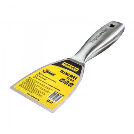 Монолитна шпакла Topmaster, 102 mm, INOX, неръждаема стомана, заоблени ъгли, 320727