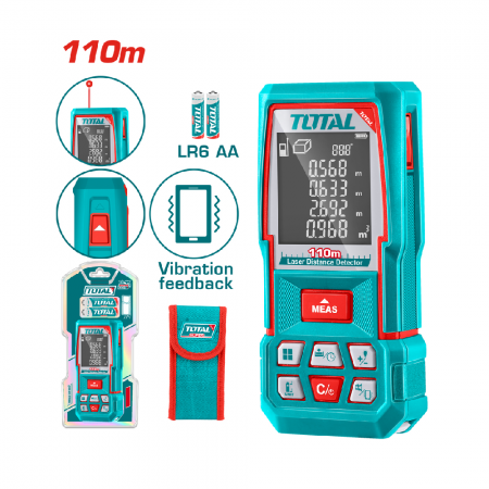 Лазерна ролетка TOTAL, 110 м, TL IND TMT510369