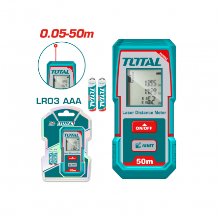 Ролетка лазерна TOTAL INDUSTRIAL, 50 м, TL IND TMT55016