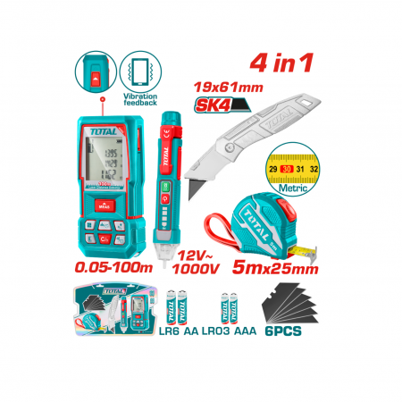 Комплект измервателни инструменти, 4 части, TL IND TOS250701M