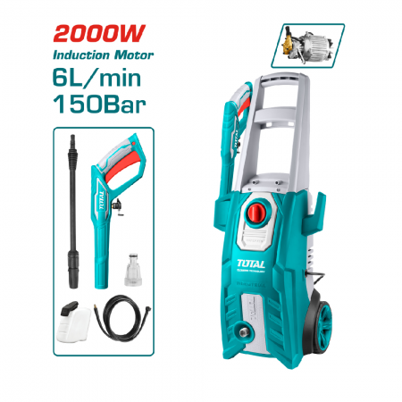 Водоструйка TOTAL Industrial, 2000 W, IPX5, 150 bar, 6 Л/мин, TL IND TGT11226