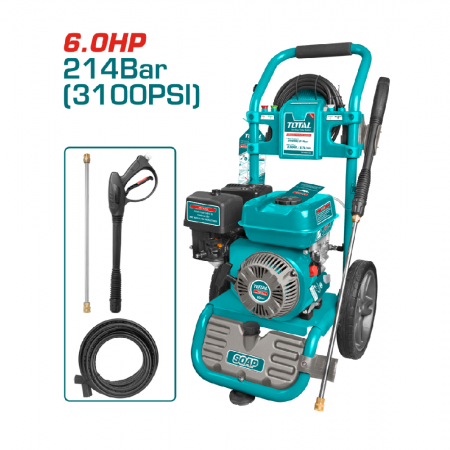 Бензинова водоструйка TOTAL Industrial, 6 к.с., 214 bar, 522 L/h, TL IND TGT250105E