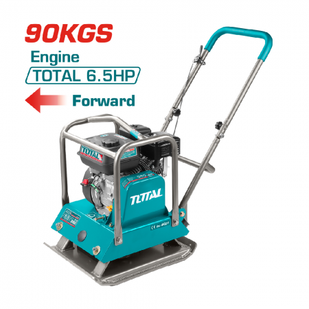 Виброплоча TOTAL, 6.5 к.с., 15 kN, 50 x 45 см, 90 кг, TL TP7100-2E