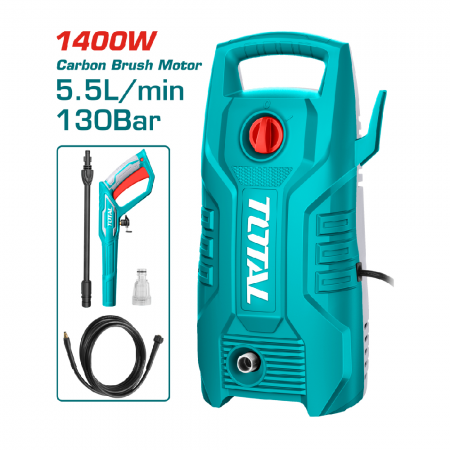 Водоструйка TOTAL, 1400 W, 130 bar, 5.5 L/min, IPX5, TL TGT11316