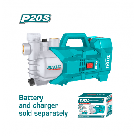 Акумулаторна помпа за вода TOTAL, 20 V, 180 W, 47 L/min, TL TGWPLI201801