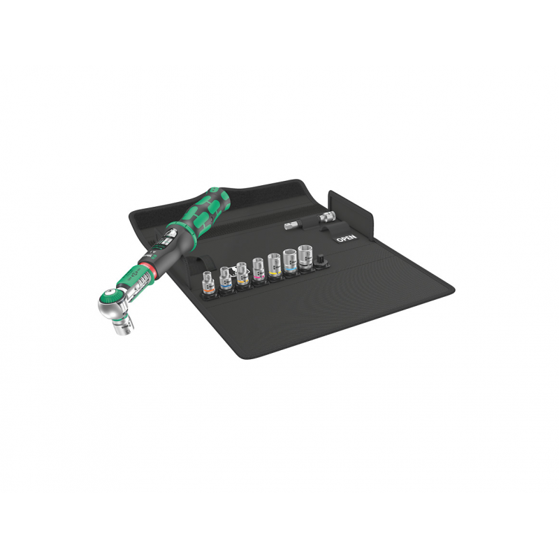 Динамомeтричен ключ WERA Safe-Torque A 1 с тресчотка и вложки 1/4", 2 - 12 Nm (10 части) - Динамометрични ключове