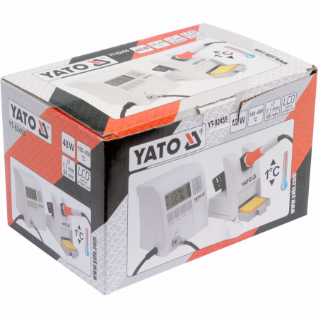 Дигитална станция за запояване, YATO, YT 82455, 48 W, LCD дисплей