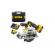 Акумулаторен ръчен циркуляр DeWALT с 2 батерии и зарядно, 12 V, 5 Ah, ф 140 мм, 3600 об./мин, 50 °, DCS512P2 - Акумулаторни ръчни циркуляри