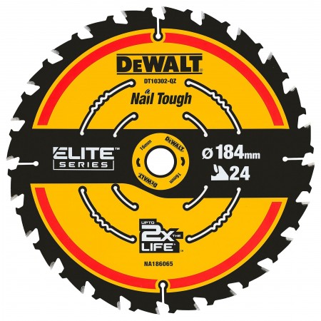 Циркулярен диск за дърво и пирони DeWALT DT10302, 184x16 мм