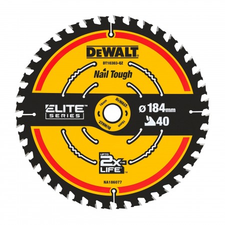 Циркулярен диск за дърво DeWALT DT10303 Extreme, 184x16x1.65 мм
