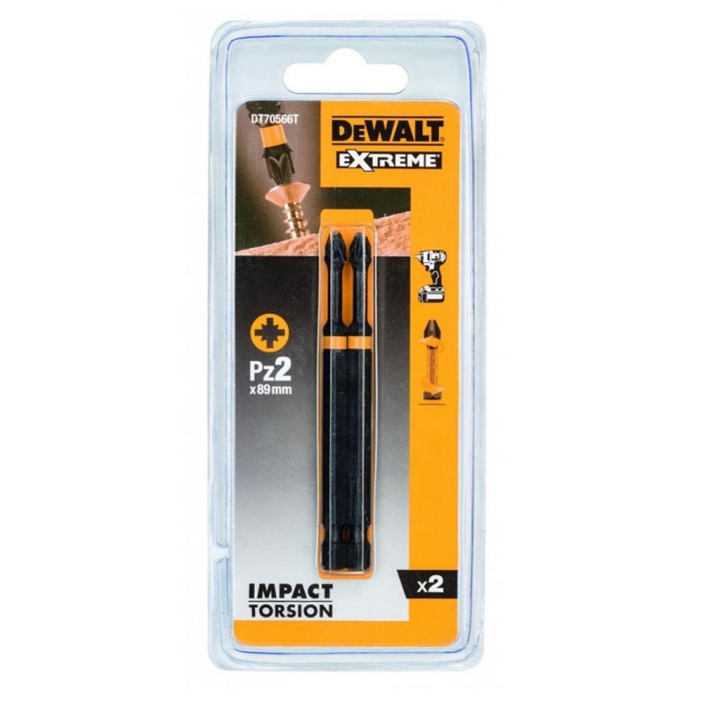 Комплект накрайник бит DEWALT DT70567T, PH2, 85 мм, 2 бр. - Битове и накрайници