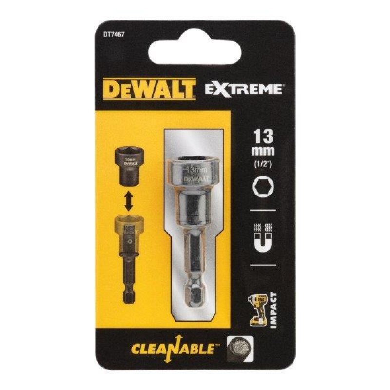 Магнитен разглобяем накрайник DeWalt DT7467 - 13мм - Вложки шестостен