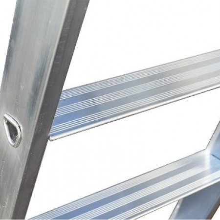 Двустранна алуминиева стълба PROFI A04ANP/225 STS 1912229, 2 х 9, 2.35 м, 150 кг
