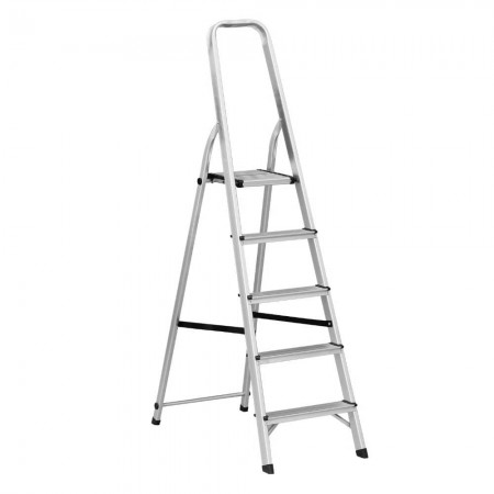 Алуминиева стълба, сгъваема Vorel STEP 105A, 5 стъпала, 106 см, 150 кг