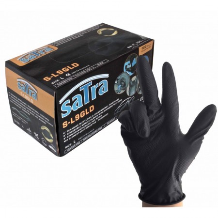 Нитрилни ръкавици за еднократна употреба SATRA S-L9GLD, 9", 100 броя