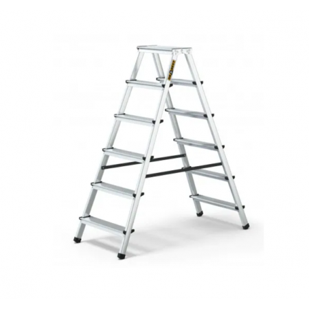 Алуминиева двураменна стълба DRABEST 03082600, 2x6, 1.20 м, 125 кг