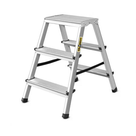 Алуминиева двураменна стълба DRABEST 03082300, 2x3, 0.6 м, 125 кг