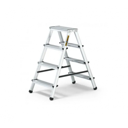 Алуминиева двураменна стълба DRABEST 03082400, 2x4, 0.8 м, 125 кг