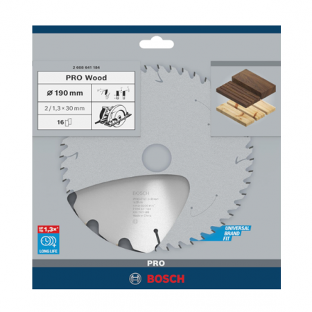 Циркулярен диск за дърво BOSCH Optiline for Wood 2608641184, Ø 190x30 мм, 16 зъба