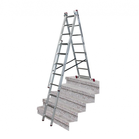 CORDA Трираменна алуминиева стълба със стълбищна функция - 05033383 KRAUSE, 3x8