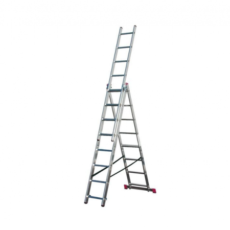 CORDA Трираменна алуминиева стълба със стълбищна функция - 05033383 KRAUSE, 3x8