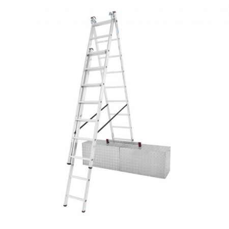 CORDA Трираменна алуминиева стълба със стълбищна функция - 05033390 KRAUSE, 3x9