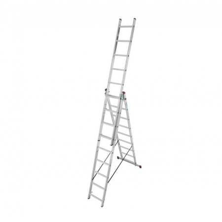 CORDA Трираменна алуминиева стълба със стълбищна функция - 05033390 KRAUSE, 3x9