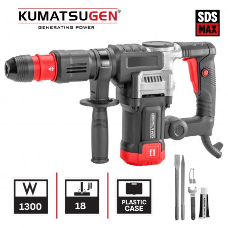 Електрически къртач KUMATSUGEN KPH300, SDS-MAX, 1300 W, 18 J