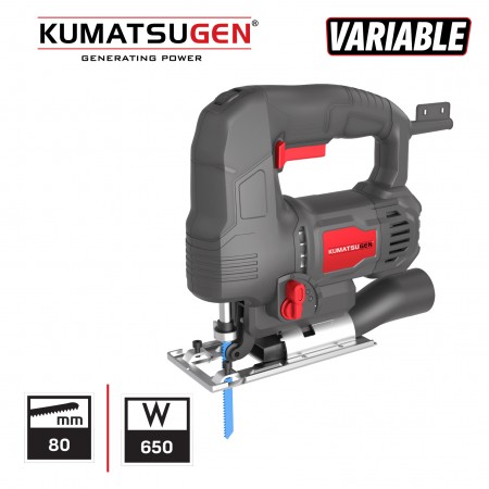 Електрически прободен трион KUMATSUGEN KJS280, 650W, 800-3000 об./мин., рязане 80 мм, регулиране на оборотите
