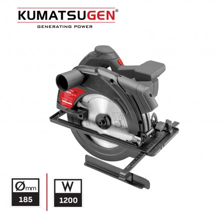 Електрически ръчен циркуляр KUMATSUGEN KSD285 1200 W, Φ185 мм, 4800 об./мин., с лазер