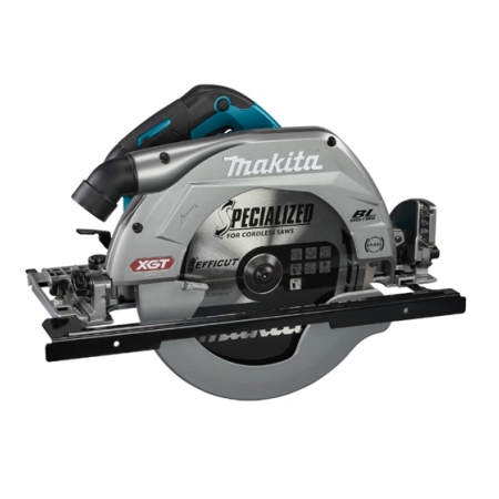 Акумулаторен ръчен циркуляр Makita с 2 батерии и зарядно, 40 V, 5 Ah, ф 270 мм, 3500 об./мин, HS011GT201
