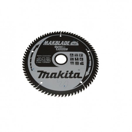 Циркулярен диск за дърво Makita MakBlade Plus TCT B-32627, 216x30 мм, 80 зъба